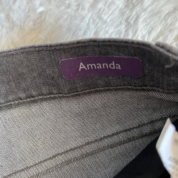 Gloria Vanderbilt Women Amanda Classic Jeans 6P Tapered Slim Gray Rinse Mid Rise - Picture 5 of 7